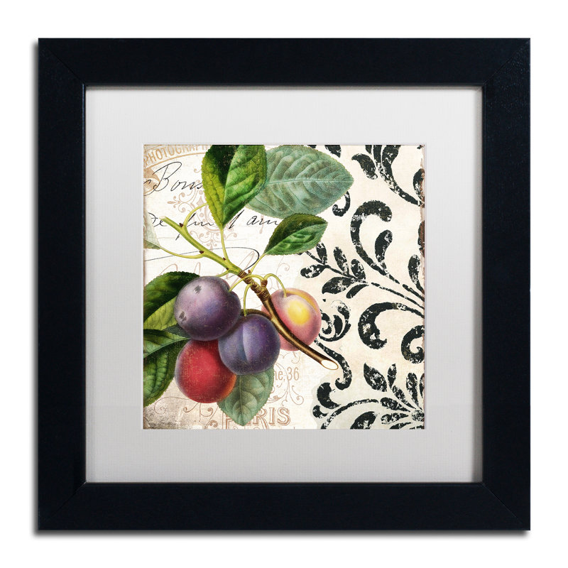 Jadaya «Les Fruits Jardin III», impression encadrée, H 11 po x l 14 po x P 0,5 po, Blanc