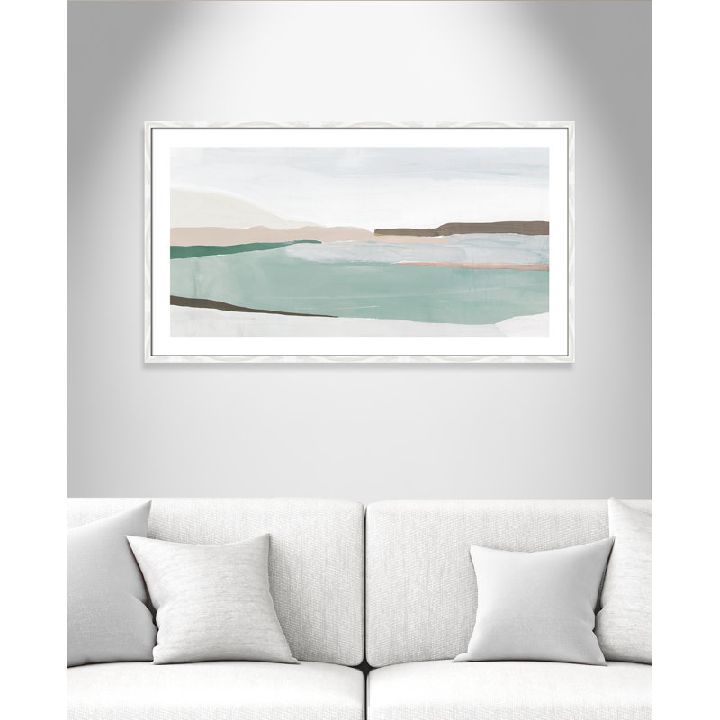Sole Of The Land " Sole Of The Land II " Painting Print, 25.5" H x 45.5" W x 0.75" D, White Framed