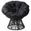Chaise d'appoint pivotante en osier avec coussin-20740862
