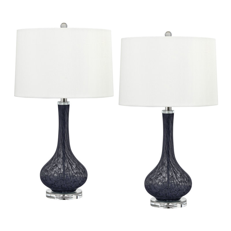 Afragola 28" Dark Blue Swirl Table Lamp