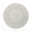 Raffia Amagansett White Vegan Leather Round Coasters
