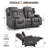 3-Seater Reclining Sofa With Flip-Down Console, Cup Holders, Charging Ports, Storage Drawer & Bluetooth Speakers-1836576669