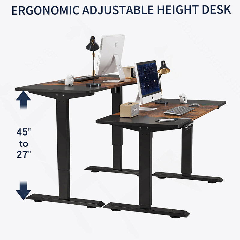 Bureau électrique à hauteur réglable pour la maison et le bureau