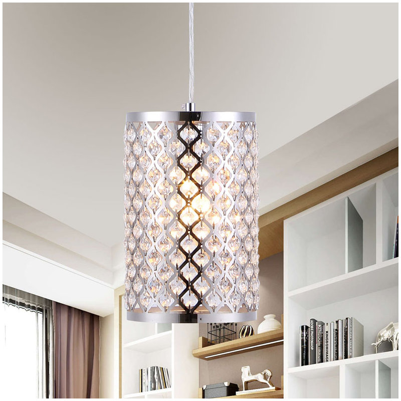 Luminaire suspendu cylindrique à 1 lumière Adalwine