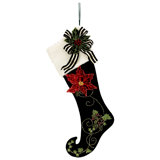 Poinsettia Ivy Stocking - 22 X 7 Inches