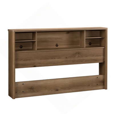 Full/Queen Bookcase Headboard, Brown finish