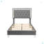 Structure de lit tapissier avec lumières DEL, lit plateforme en velours moderne avec tête de lit capitonnée-1059722085