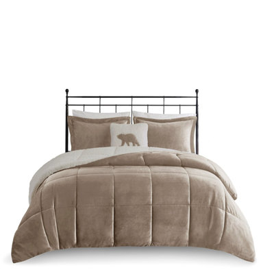 Cozy Plush To Sherpa Bedding Sets, Polyester Comforter For Home Relaxation
