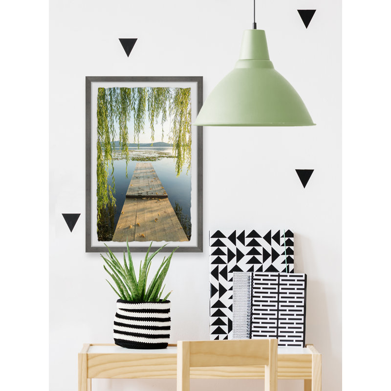 «Wooden Plank Bridge», reproduction encadrée, H 12 po x l 8 po x P 1,5 po