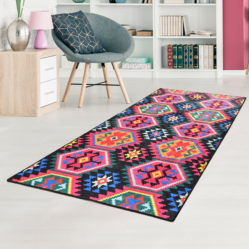 Southwestern Shag Area Rug, Rectangle 140 x 188cm