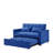Adjustable Backrest Soft Futon Sofa with Side Pockets-175476289