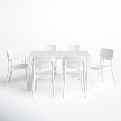 Farrah Square 6 - Person 39.37" Long Dining Set