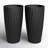 Boynton 24 Inch Tall Planters, Tree Planters with Shelf Insert, Morden Large Round Plant Pots Containers for Indoor/Outdoor Use-2054899628-2054899619
