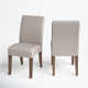 Burbury Linen Upholstered Dining Chair in Light Beige