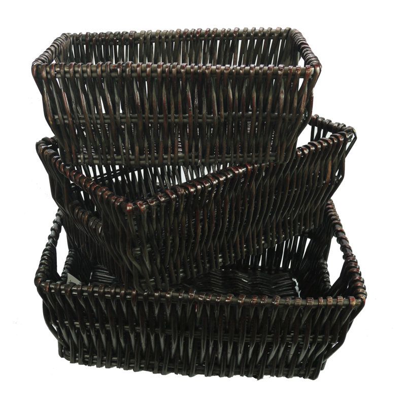 Ensemble de paniers 3 pièces en osier