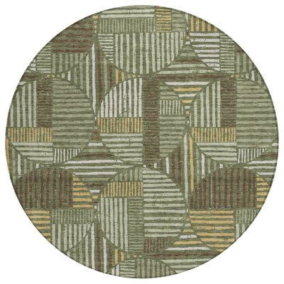 Machine Washable Indoor/Outdoor Chantille ACN2700 Geometric Rug