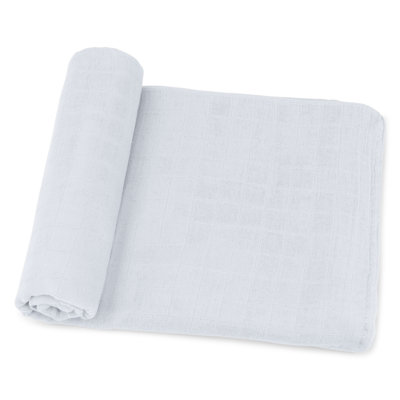 Comfy Cubs Muslin Swaddle Blankets Pack of 1 - 47 x 47 Inch Large Multipurpose Wraps for Newborns