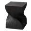 Table d'appoint carrée en fibre de pierre de 14 po de large avec motif sculpté torsadé Doraly-666171215