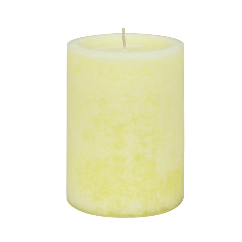 Vanilla Scented Pillar Candle, 4" H x 3" W x 3" D