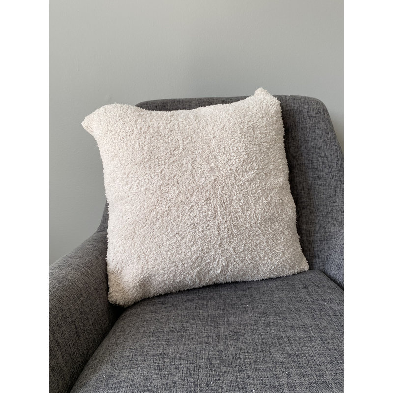 Throw Square Pillow Cover, White