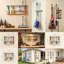 Porte-balai mural et organisateur de vadrouille avec supports et crochets réglables pour le rangement dans le garage, la cuisine et la buanderie