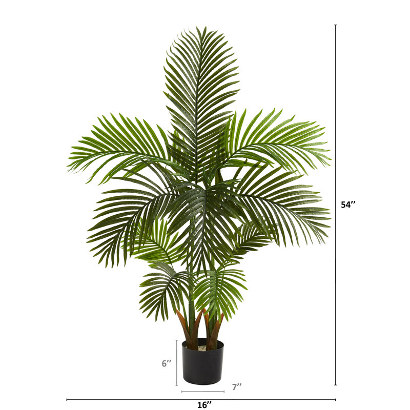 Artificial Palm Tree in Pot Liner, 54" H x 16" W x 16" D