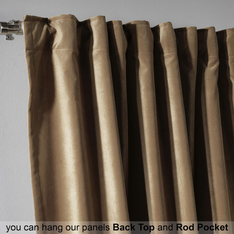 Panneau simple décoratif extra large en velours mat sur mesure, 21 LAITON ANTIQUE, L 100 po x L 216 po