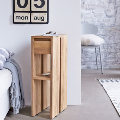 Eden 20cm W Solid Wood Bedside Table
