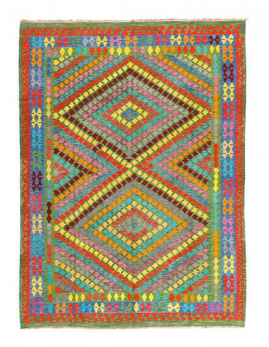 Tapis unique à tissage plat 6 pi 9 po x 9 pi 5 po Nataliyah