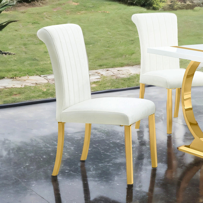 Chaise d'appoint 2pc, Doré