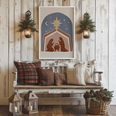 Star of Bethlehem Nativity Scene I Print in a Frame