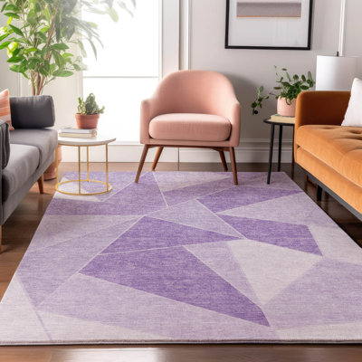 Premium Machine Washable Mayfield AMF636 Geometric Rug