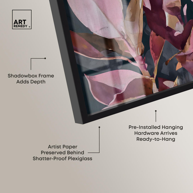 «Leaf Lore Lullaby Shadowbox Print Natures Art Prints» par Art Remedy, Noir, H 16 po x l 11 po