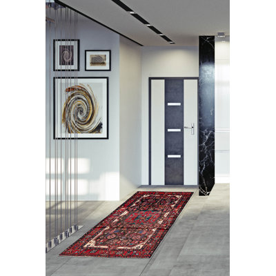 Anadol Vintage Navy, Red Rug 4'10" x 9'4"