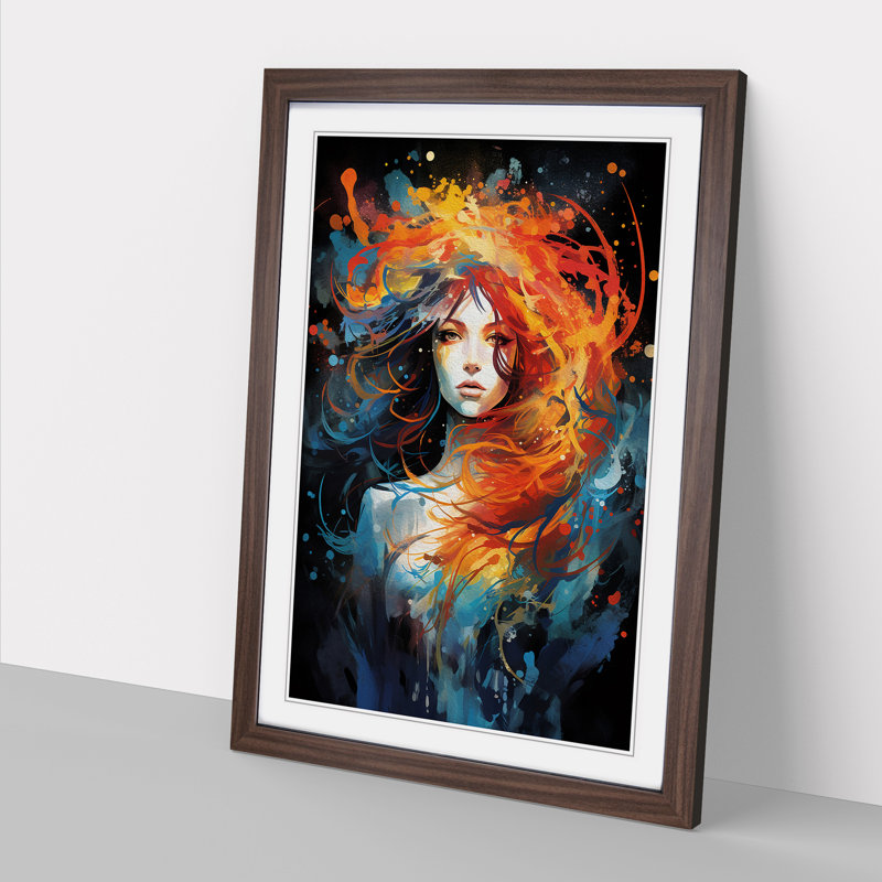 Single Picture Frame Wall Art, 64cm H x 46cm W, Walnut Framed