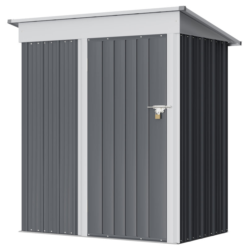 Outdoor 5 ft. W x 3 ft. D Material Storage Shed, Gray