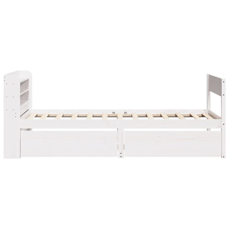 Deerfin Solid Wood Storage Bed, Small Single (2'6), White