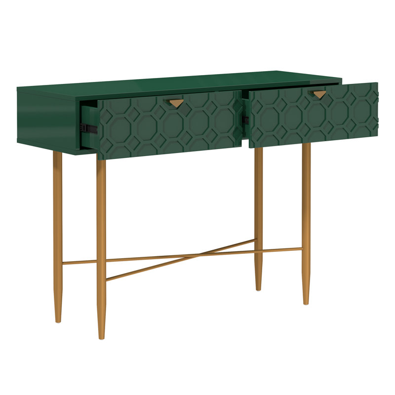Araneli 42'' Console Table, Green