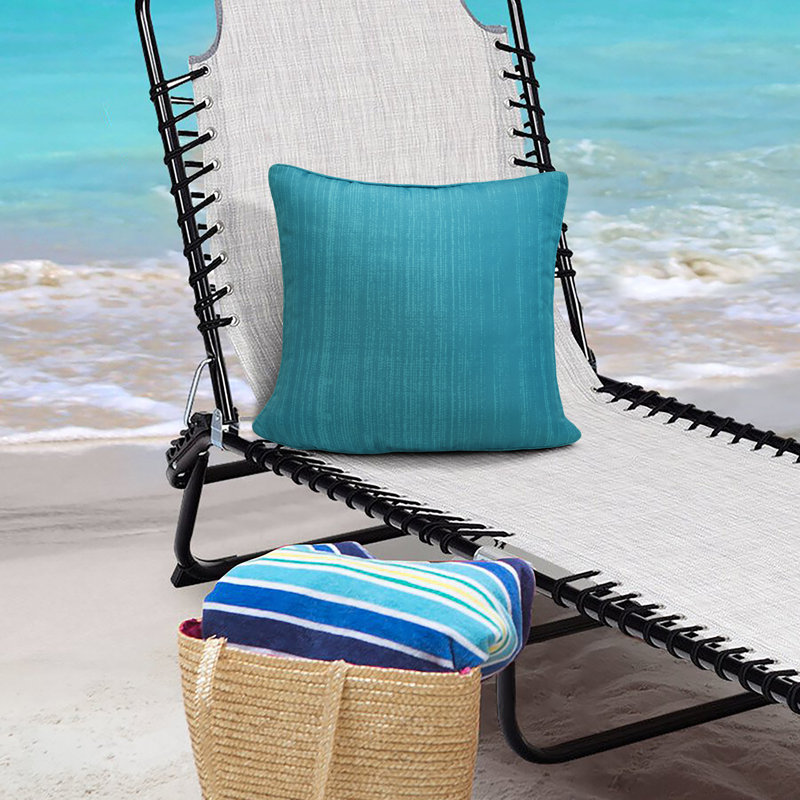  Reversible Throw Pillow, Blue, 18"H x 18"W