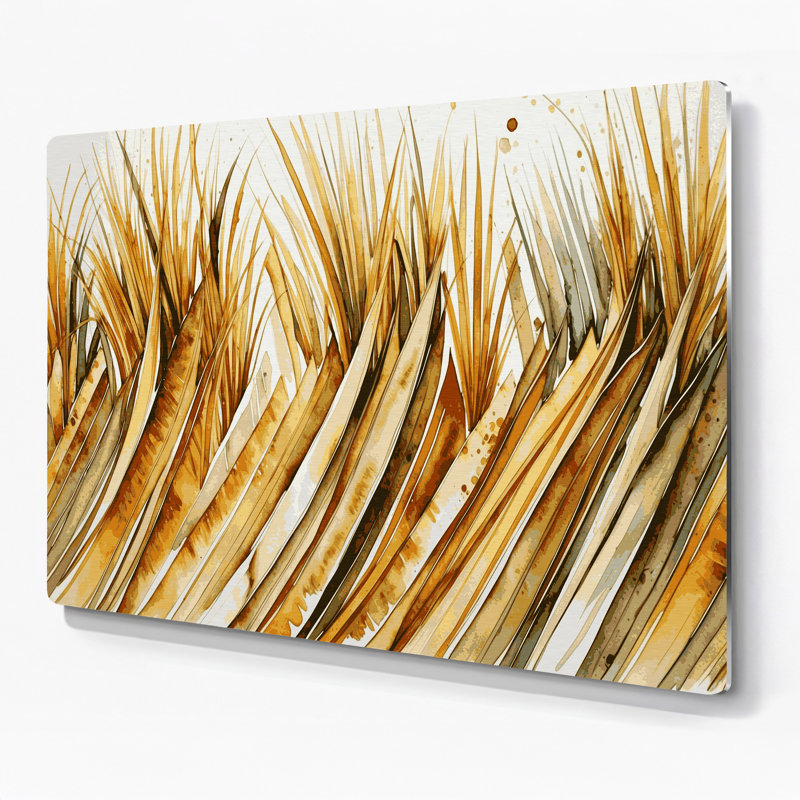 Art mural en métal beige, jupes hawaïennes, H 12 po x l 18 po