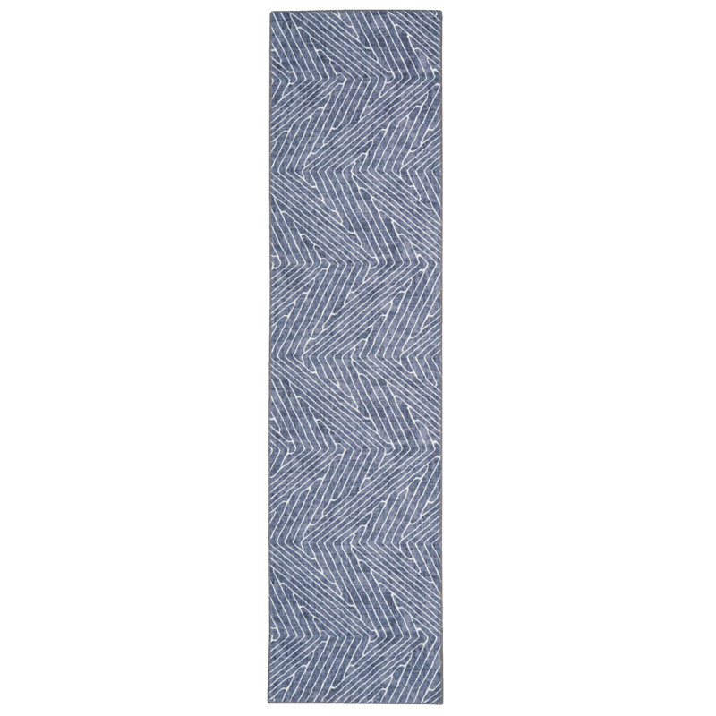 Tapis gris et ivoire Delacroy, Tapis de couloir 2 pi x 8 pi