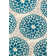 Tapis bleu / ivoire / gris clair à motif floral