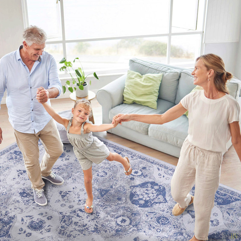 2'6''X10' Runner, Washable Rug, Low-Pile, Non-Slip, Non-Shedding, Foldable, Kid & Pet Friendly - Area Rugs For Living Room, Bedroom, Kitchen, Dining Room Rug (2'6''X10')
