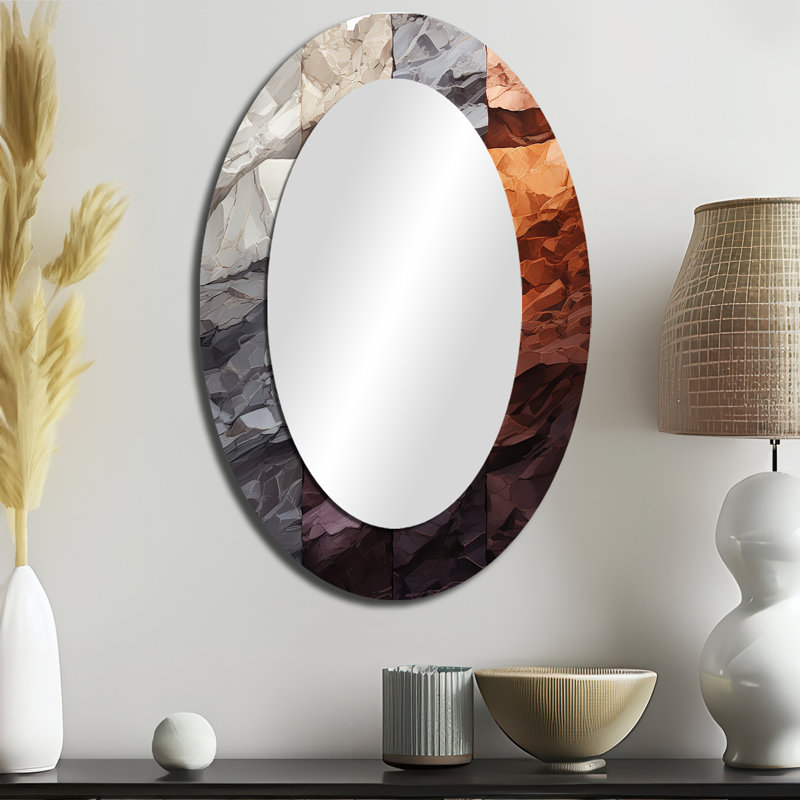Miroir mural Bean Stone Collage, 36 po x 24 po