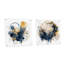 «Blue Minimalims Fludity I», ensemble de 2 verres muraux abstraits en acrylique-103923066