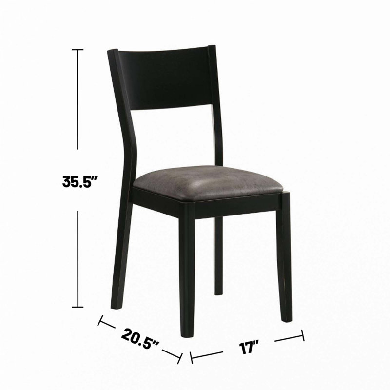 Ensemble de 2 chaises de salle à manger rembourrées en similicuir