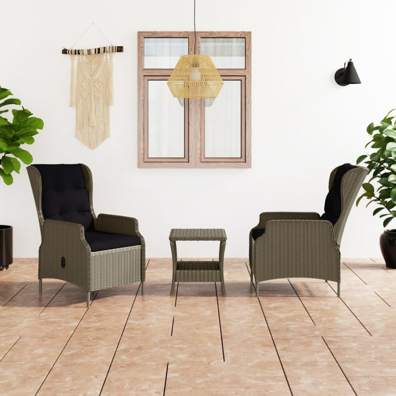 3 Piece with Cushions, Brown