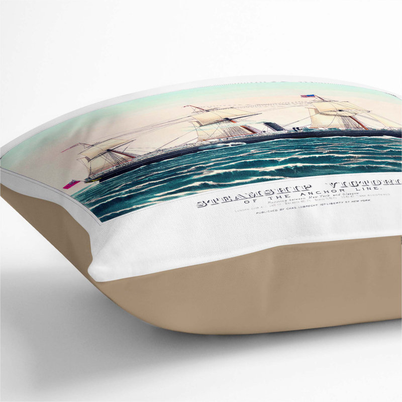 Square Throw Cushion, Stone, 55cm H x 55cm W x 20cm D
