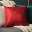 Kraft Indoor / Outdoor Floral Red Square Throw Cushion Cover Pack Of 4
