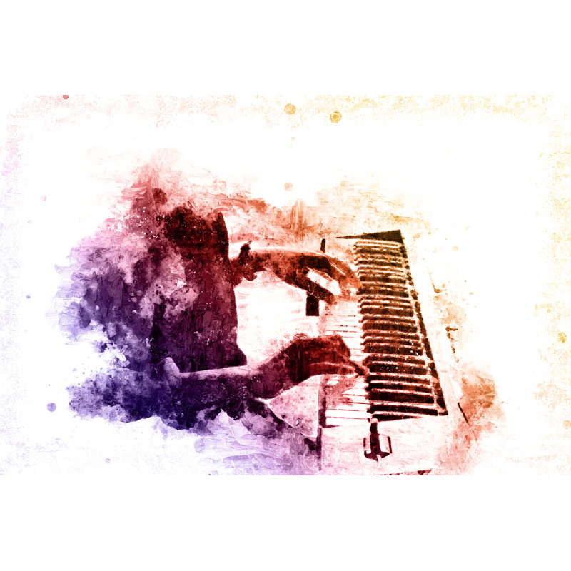 Waverley Hands Playing Piano by Punnarong - Wrapped Canvas Painting, 30cm H x 46cm W x 3.8cm D